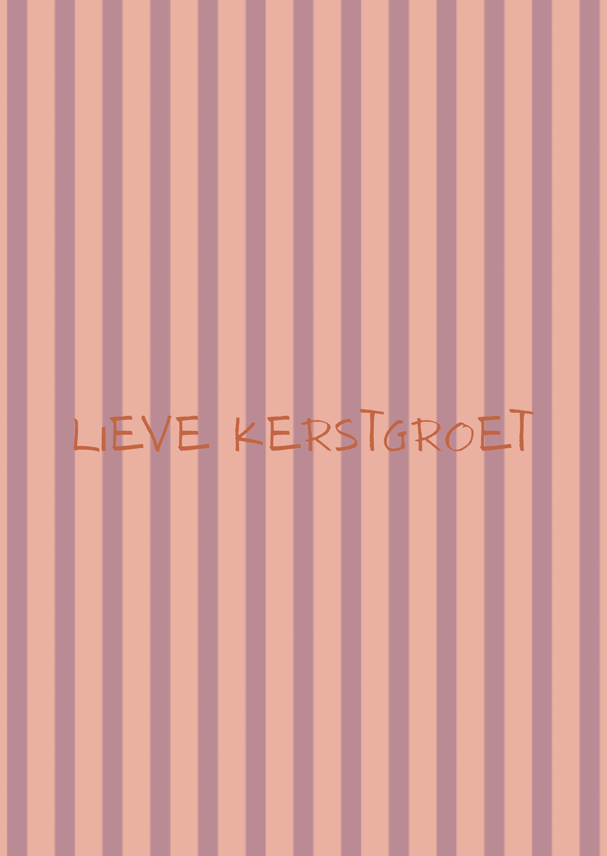 Kerstkaart lieve kerstgroet streepjes
