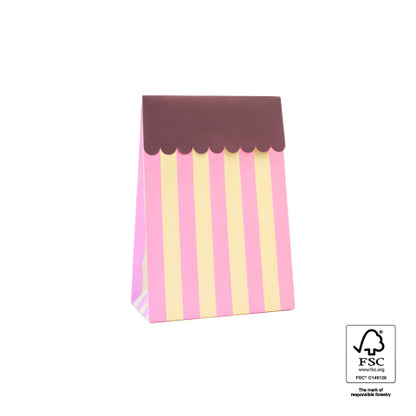 Blokbodemzak wave pink 17x10x25
