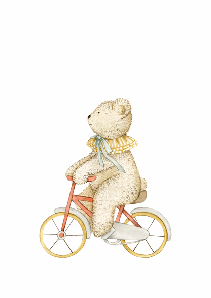 Kaart beer op fiets