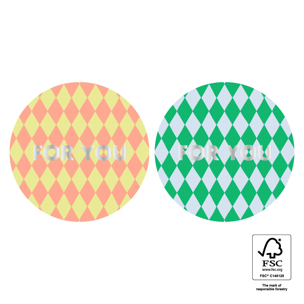 Stickers for you harlequin - 5,5cm 6 stuks