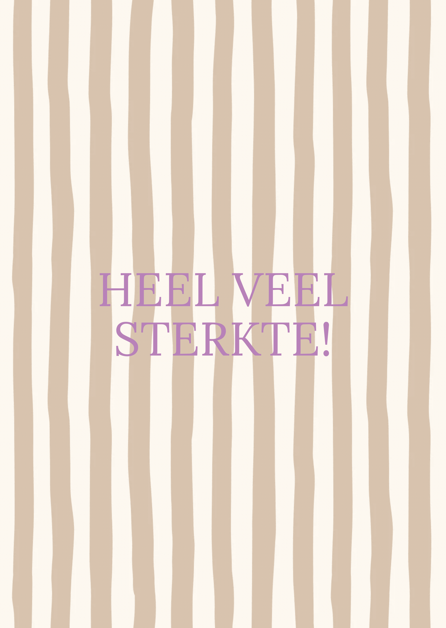 Kaart sterkte beige lila