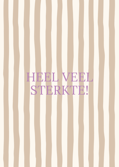 Kaart sterkte beige lila