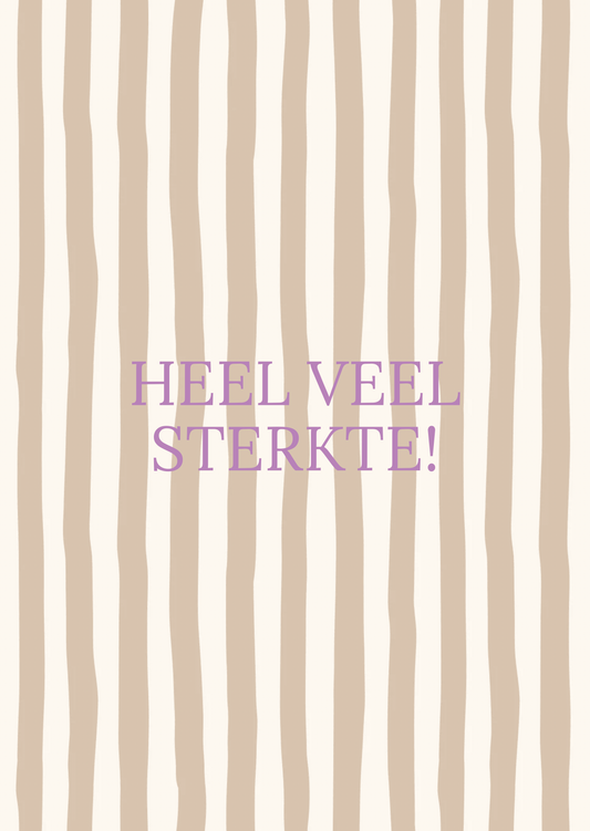 Kaart sterkte beige lila