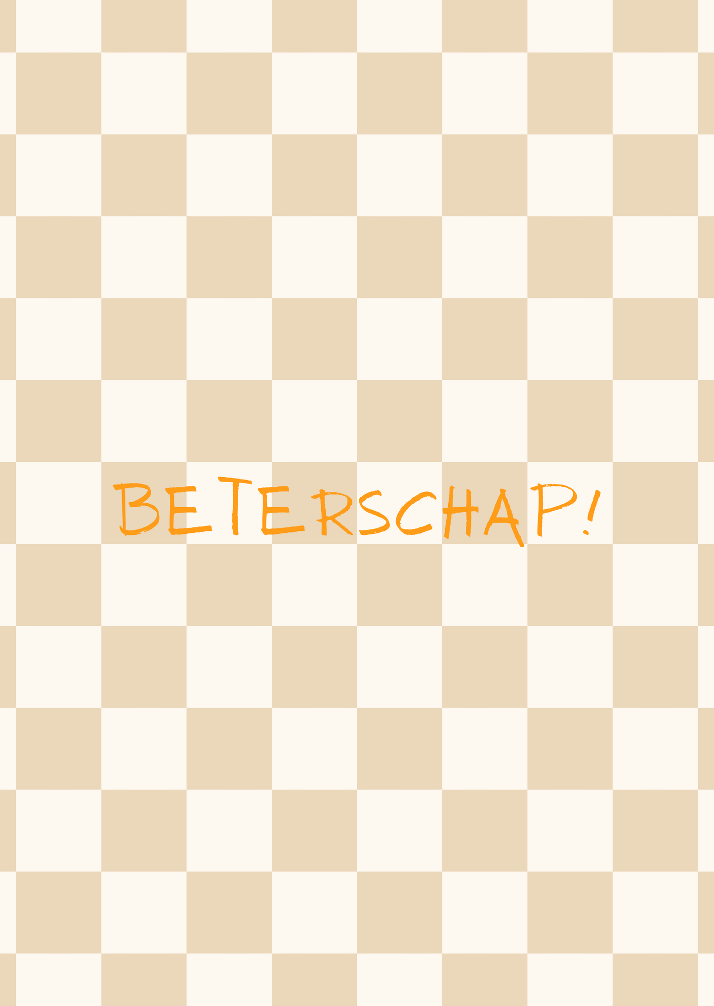 Kaart beterschap ruitjes