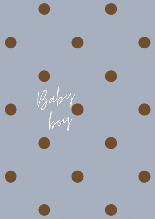 Kaart baby boy stippen