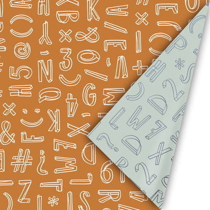 Cadeaupapier letters 50cm