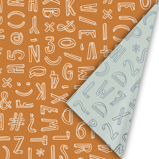 Cadeaupapier letters 50cm