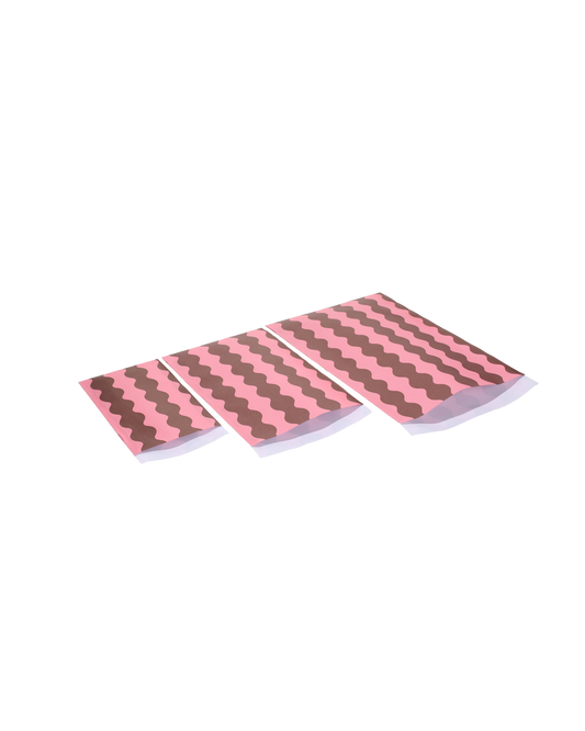 Cadeauzakje wavy roze | 17x25cm | 5 stuks