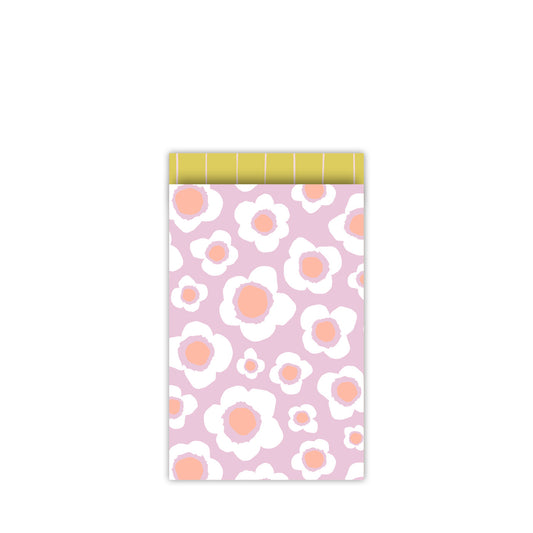 Cadeauzakje retro flowers fresh | 12x19cm | 5 stuks
