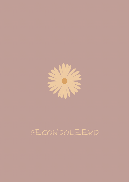 Kaart gecondoleerd bloem