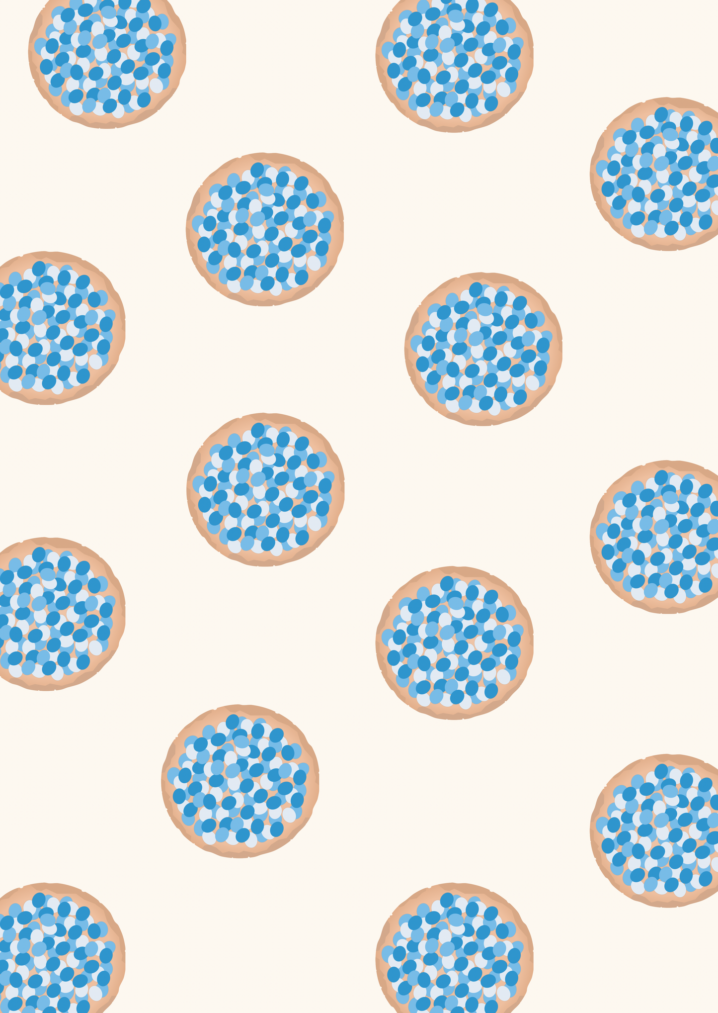 Kaart beschuit met muisjes blauw