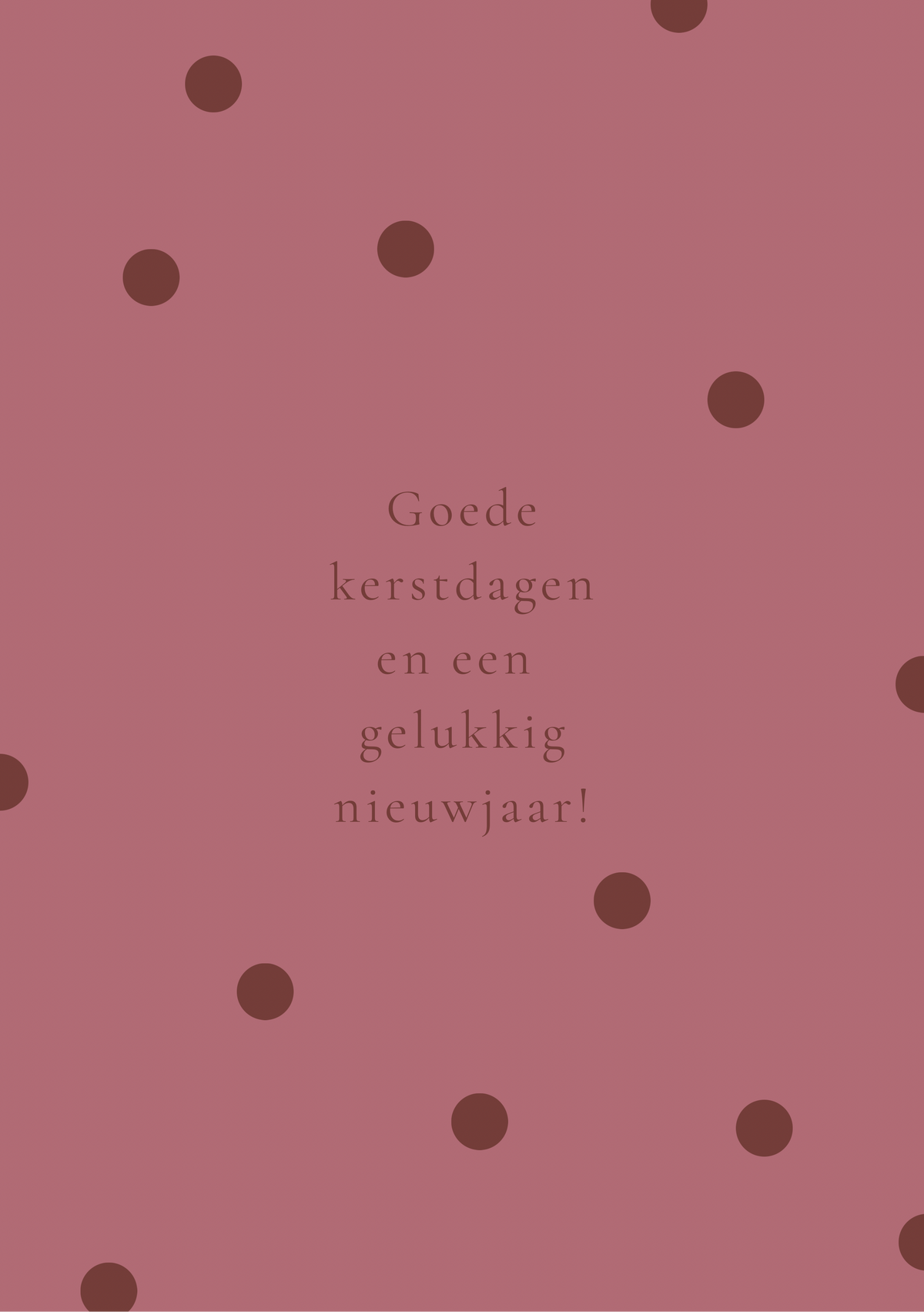 MINI kerstkaart goede kerstdagen stippen