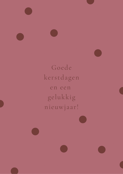 MINI kerstkaart goede kerstdagen stippen