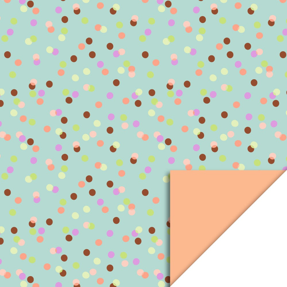 Cadeaupapier party confetti pistache 70cm
