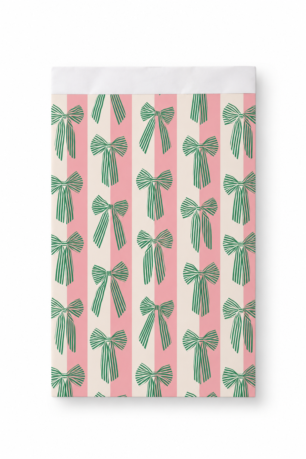 Cadeauzakje strikken roze-groen | 17x25cm | 5 stuks