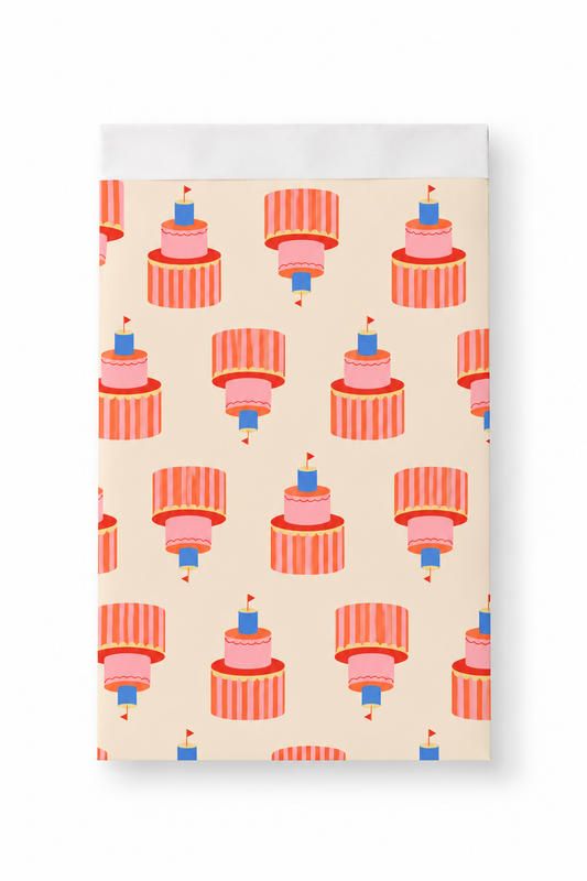 Cadeauzakje party cake | 17x25cm | 5 stuks