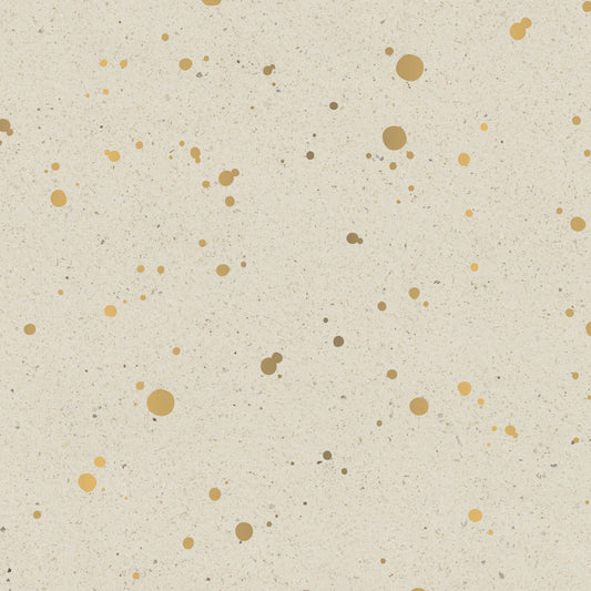 Cadeaupapier random spots grass/goud 50cm