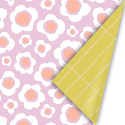 Cadeaupapier retro flowers 50cm