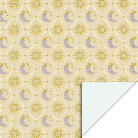 Cadeaupapier baby zon en maan 70cm