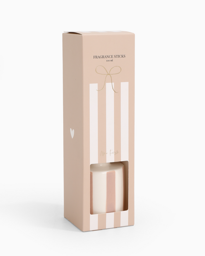 Geurstokjes keramiek beige