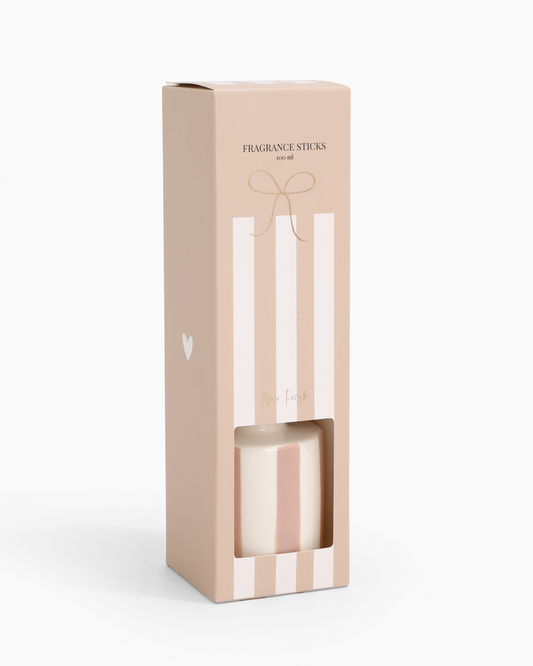 Geurstokjes keramiek beige
