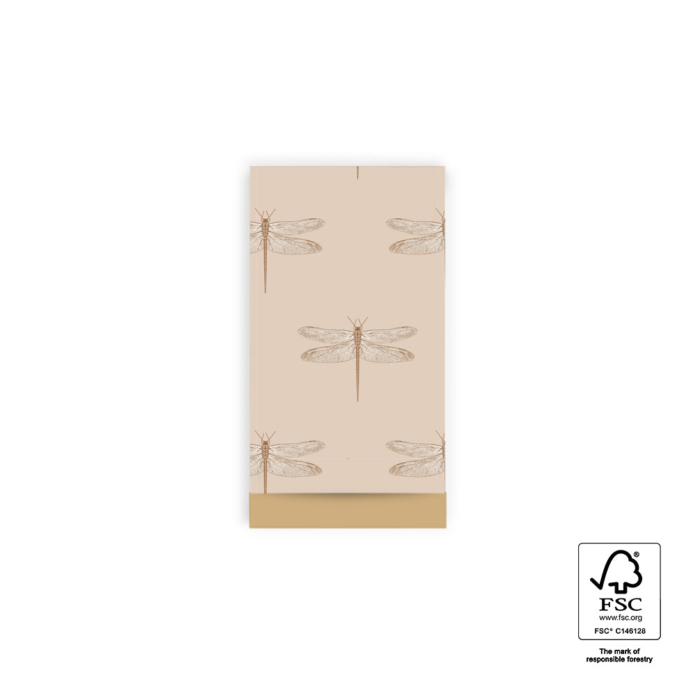 Cadeauzakjes libelle beige | 7x13cm | 5 stuks
