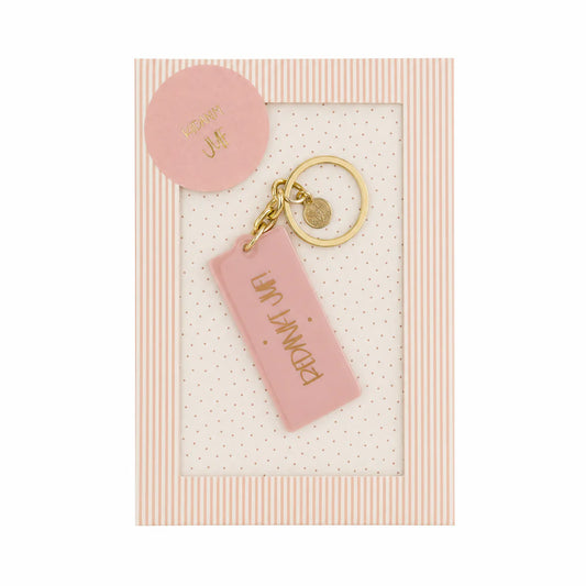 Sleutelhanger roze - bedankt juf