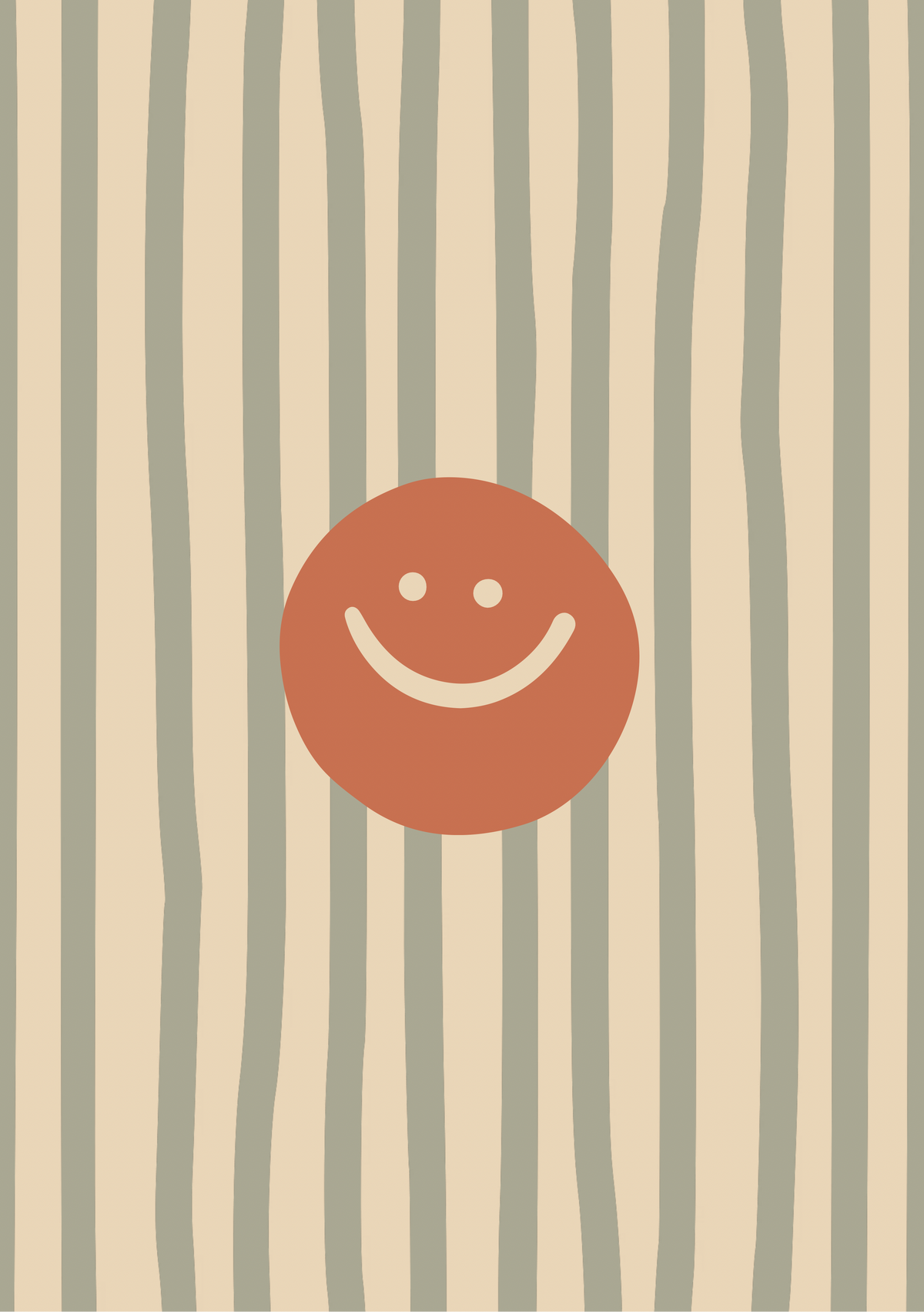 Mini kaart smiley strepen
